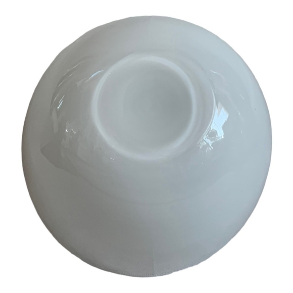 Large Vintage BOWL White Glass Decorative Bowl Deep Bowl for Home Decor - Picture 5 of 5